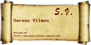 Seress Vilmos névjegykártya